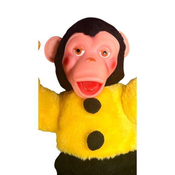 Zippy Mr. Bim Plush Monkey Chimp with Banana by Peoria‎ Plastic Co Vintage 1960s - Picture 5 of 10